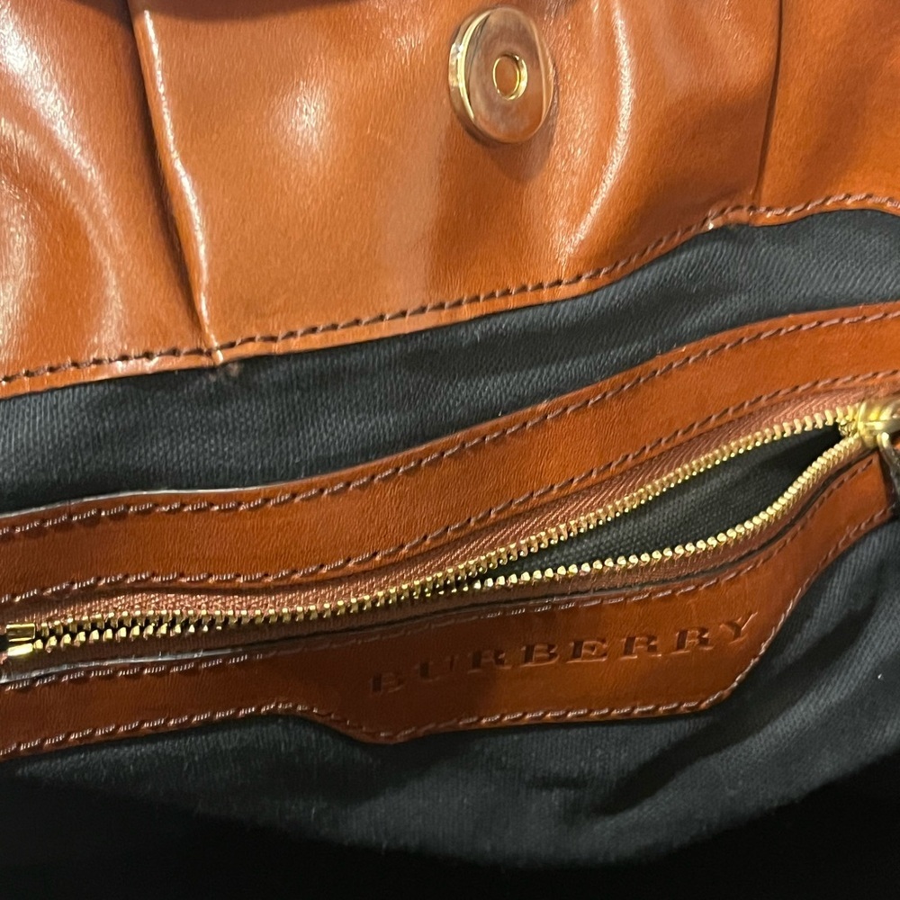 Burberry Bridle Whipstitch Convertible Tote House Check Canvas Medium - Picture 5 of 13